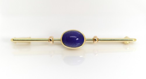 14kt 585 gelbgold brosche - –,