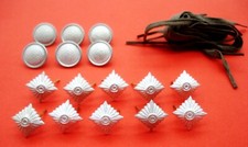  NVA VP MfS GST Feuerwehr Knöpfe Senkel Gradsterne f. Schulterklappen Aluminium