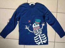 H&M Shirt Langarm Winter blau