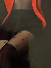 ALINA Damen Strumpfhose Celeste 40/100 DEN Sterne Schwarz S/M & L/XL