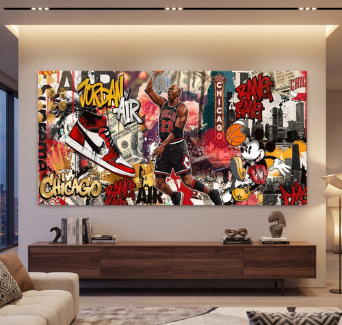Pop art graffiti nba michael - pop-art/graffiti,