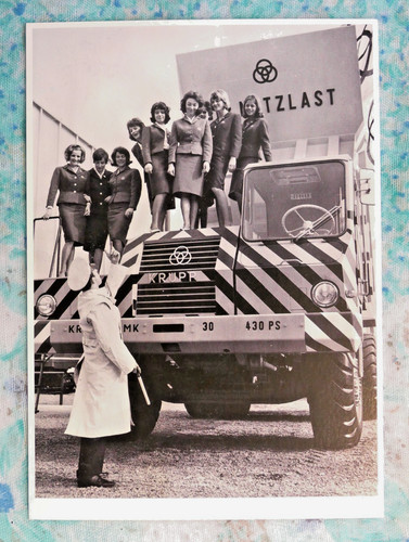 Postkarte krupp muldenkipper - postkarte, krupp-muldenkipper