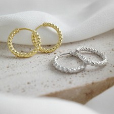 Creolen mit Struktur Sterling
