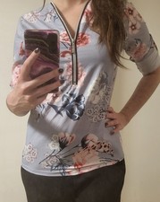 Shirt M 38 Bluse Langarm