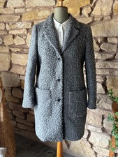 S.Oliver Black Label Mantel  kurz Gr. 38  grau boucle Art geknöpft neuwertig