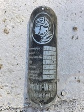 Meister Werk Bielefeld  Steuerkopfschild 1956