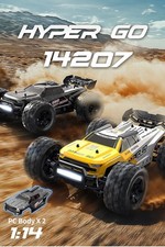V3 2S LiPo MJX Hyper GO 14210 RC Car Offroad brushless 4WD 1:14 RTR schwarz/gold
