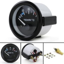 Wassertemperatur Zusatz Instrument 52mm Youngtimer Klassik Schwarz