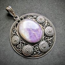 Jugendstil Anhänger 800 Silber Amethyst Handarbeit alt antik c. 1910