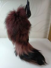 Fuchs Schweif 43 Cm Taschenanhänger Schlüsselanhänger Geschenkidee Pflaumefarbe