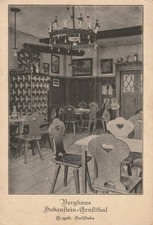 Hohenstein-Ernstthal, Berggasthaus innen, gel. 1940