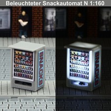 Snackautomat Verkaufsautomat LED Beleuchtet Spur N - 1:160 - Diorama Modellbau