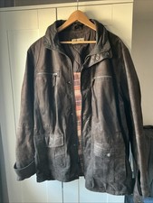 Herren Lederjacke, Größe 60/62, Braun, Echtes Leder, ohne Kapuze