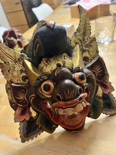 Balinesische holzmaske große - balinesische,
