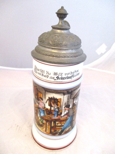 Zunftkrug schreiner porzellan - zunftkrug,