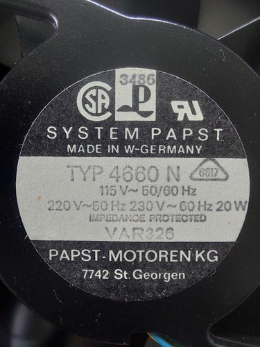 Papst lüfter typ - papst, n