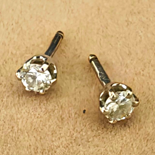 18k weißgold ohrstecker rund - ohrstecker,