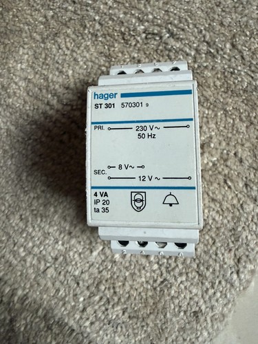 Hager 12v 4va klingeltrafo - hager, 8v-12v,