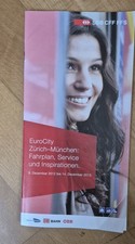SBB-Folder: Eurocity Zürich-München, Fahrpläne, Service, Inspirartionen -...