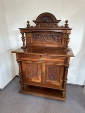 Gründerzeit Anrichte Säulen beschnitzt toller Aufsatz Versand möglich