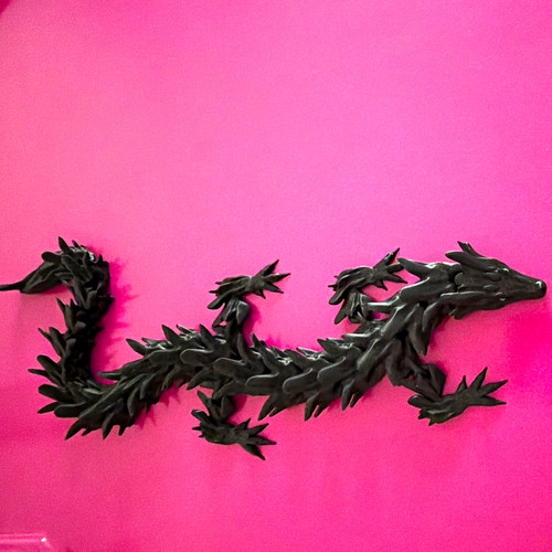 Fantasy drache figur schwarz - drache,