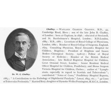 Wayland Charles Chaffey MD of Cambridge Road Hove - Antique Print 1910