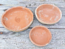 3er Set Untersetzer Ø 9,5-16cm für Blumentopf Gartendeko Aged Terracotta (AT02)