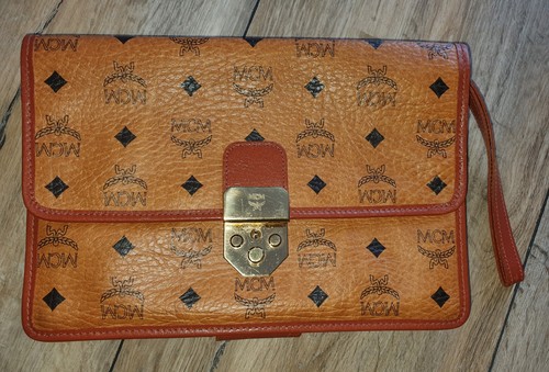 Mcm cognac pochette clutch - cognac,