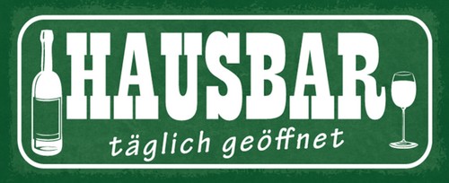 Holzschild 27x10 hausbar - 27x10,