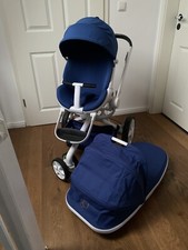 Quinny Moodd Kombi Kinderwagen Babywanne faltbar volles Zubehör blau weiss w neu