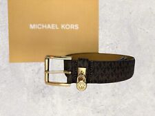 Michael Kors MK Damen Gürtel Braun Schnalle Gold Größe S mit Tüte NEU