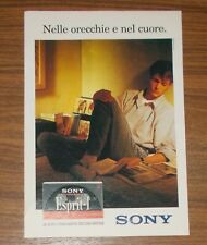 Seltene Werbung vintage SONY ESPRIT I 70 Cassette 1992