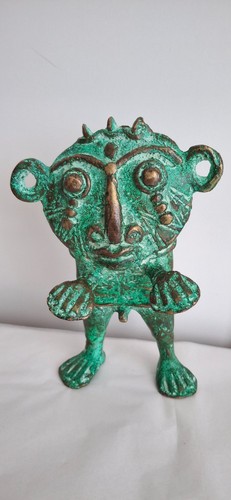 Tikar bronze konga figur - figur, 5