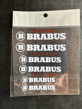 6x Brabus Bremssattel Sticker Aufkleber hitzebeständig - weiß