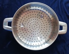 Großes Küchensieb, Sieb, Seiher, Salatsieb Ø 25,5 cm, Höhe 9,5 cm, Edelstahl, ge