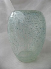 WMF GLAS VASE WALTER DEXEL EI DEXELEI zart grün-blau NETZ BUBBLES ART DECO 50er
