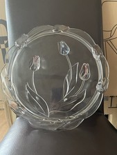 Vintage Glas Tortenplatte