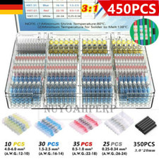 450x Lötverbinder Schrumpfverbinder Quetschverbinder Kabelverbinder für Auto Set