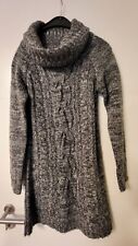 C&A Winterkleid Strickkleid Damenkleid Zopfmuster Grautöne Gr. S weich und neuw.