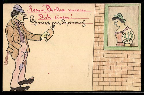 Künstler handgemalt - künstler-ak,