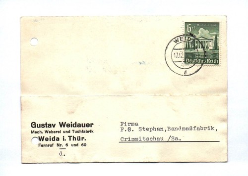 Firmenkarte 1940 gustav - firmenkarte,