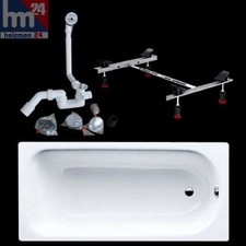 Stahl-Badewanne 271 made by Kaldewei 170x75 mit Wannenfüße und Überlaufgarnitur