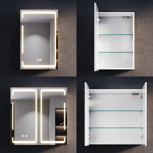 Spiegelschrank bad mit led - spiegelschrank,