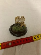 Keramik Modell Miniatur Eule Handarbeit Country Artists Birds 