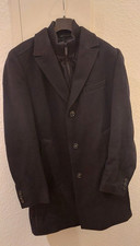 Strellson Kurzmantel Schurwolle Größe 48 mit Kragen-Einsatz