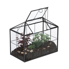 Pflanzenterrarium Tischterrarium Pflanzencontainer Kakteenhaus Glaskasten Haus