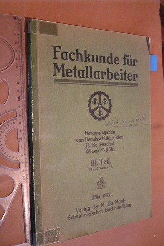 Altes fachbuch fachkunde - altes,