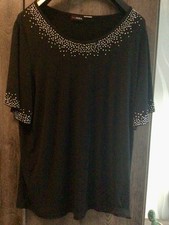 Damen 2x Slinky Shirt Strass