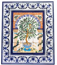 Olivenbaum Fliesenbild 75x90cm