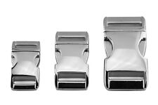 Klickverschluss Steckschnalle Aluminium silber glänzend 16 20 25 mm Gurt ALU-MAX